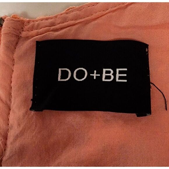 Do +Be Fit & Flare Floral Lace Raw Hem Mini Skater Sleeveless Pink Dress Size M - Picture 5 of 6